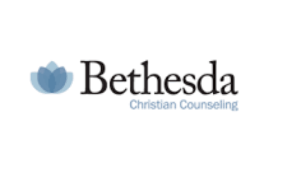 Bethesda Christian Counseling logo with a stylized blue lotus flower next to the text.